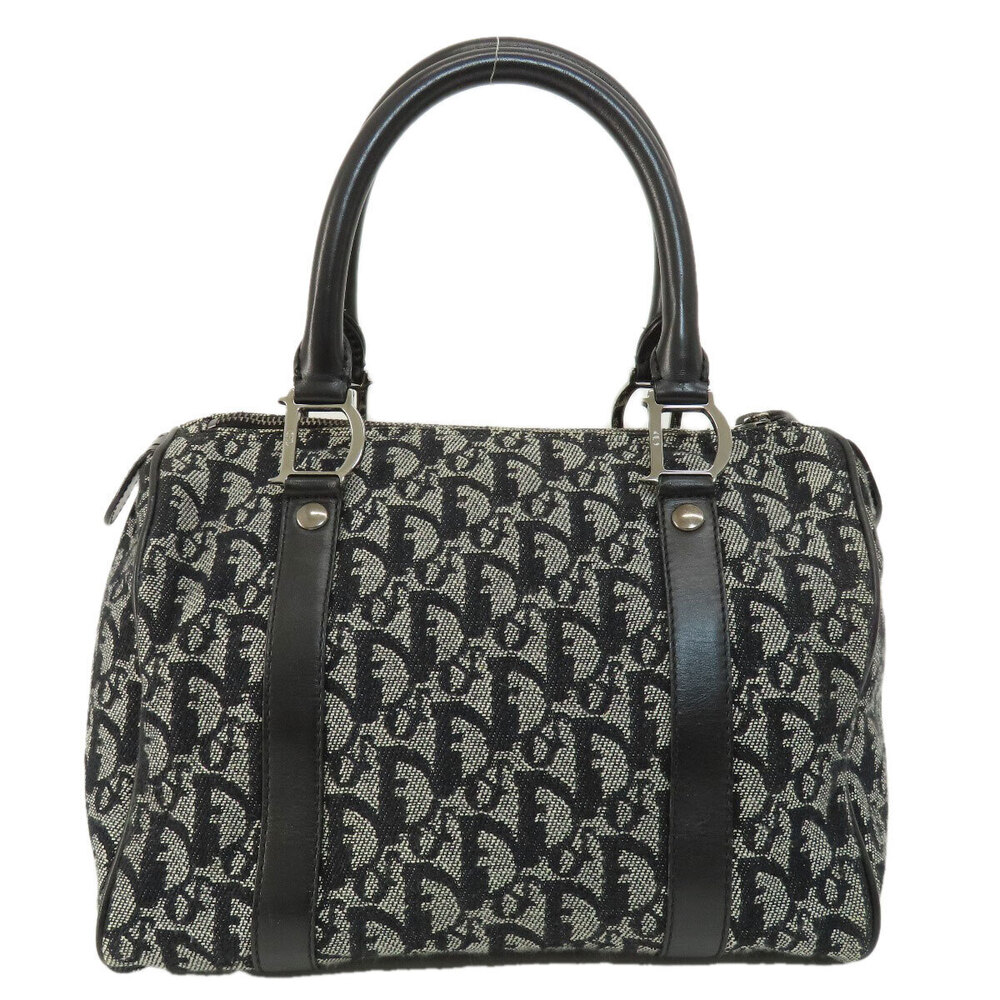 Dior Handbag Canvas Trotter Christian Black